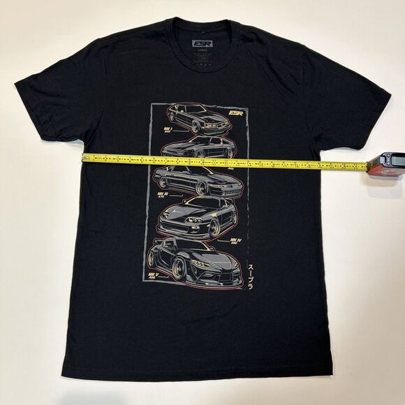 ESR Racing Shirt Adult Large Black MK Car Auto Racing Tee Logo Men - Picture 9 of 12